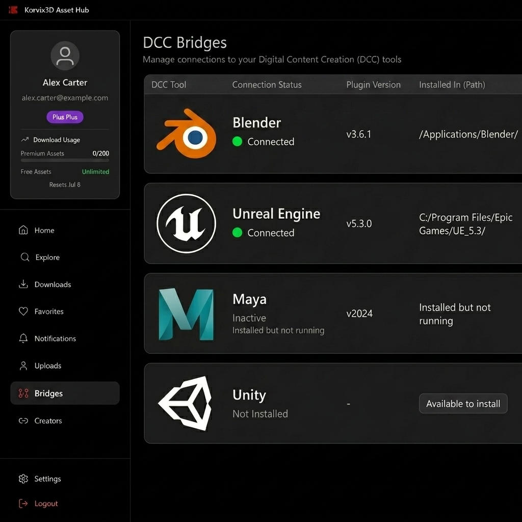 Bridge detects your DCC automatically