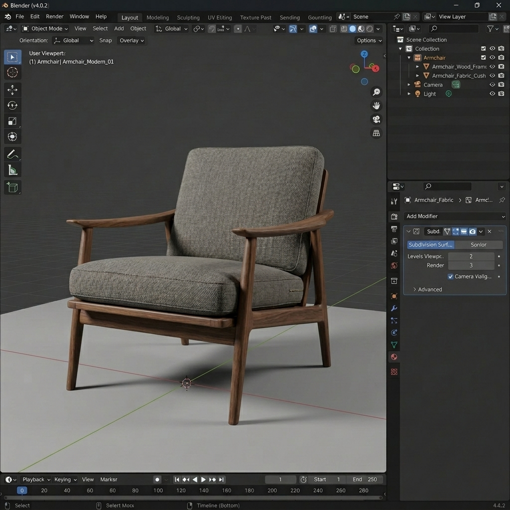 One click, asset lands in your scene